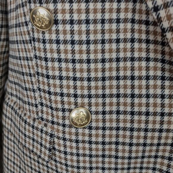 J. Crew Brynn Double Breasted Blazer Jacket in Plaid Italian Wool Blend size 10 - Picture 12 of 16